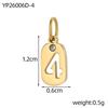 CARLIDANA Stainless Steel Hollow Digital Accessories Pendant Zircon Number Charms Necklace Jewelry Gift for DIY Jewelry Making