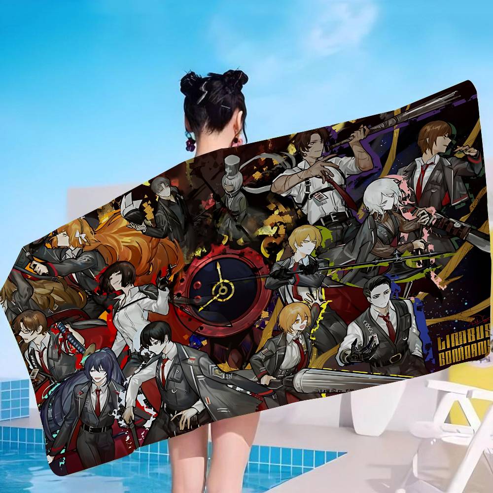 L-Limbus Company Game Microfiber Beach Towel Absorbent Quick dry Soft Yoga Swimming Resort Mountain Climbing Towel