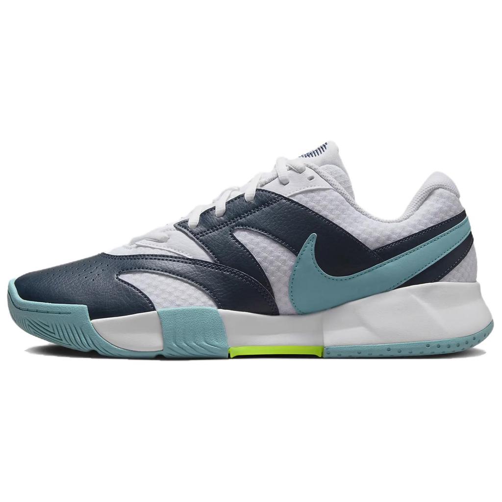New Nike Court Lite 4 Abrasion Resistant Low Top Tennis Shoes Men's White Blue FD6574-101