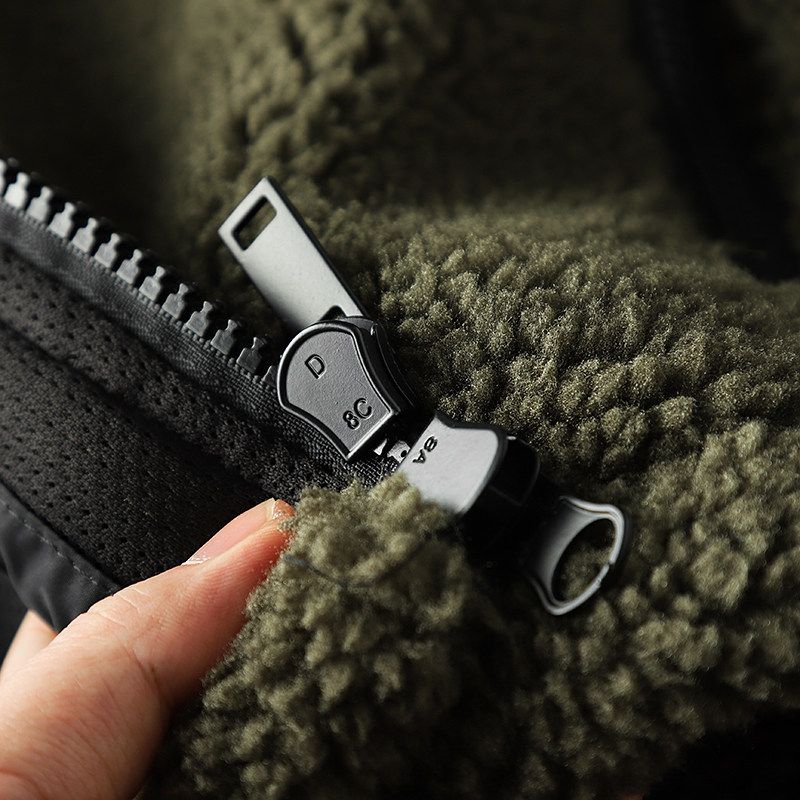 Men's Stitching Jacket Thick Fleece Jacket
