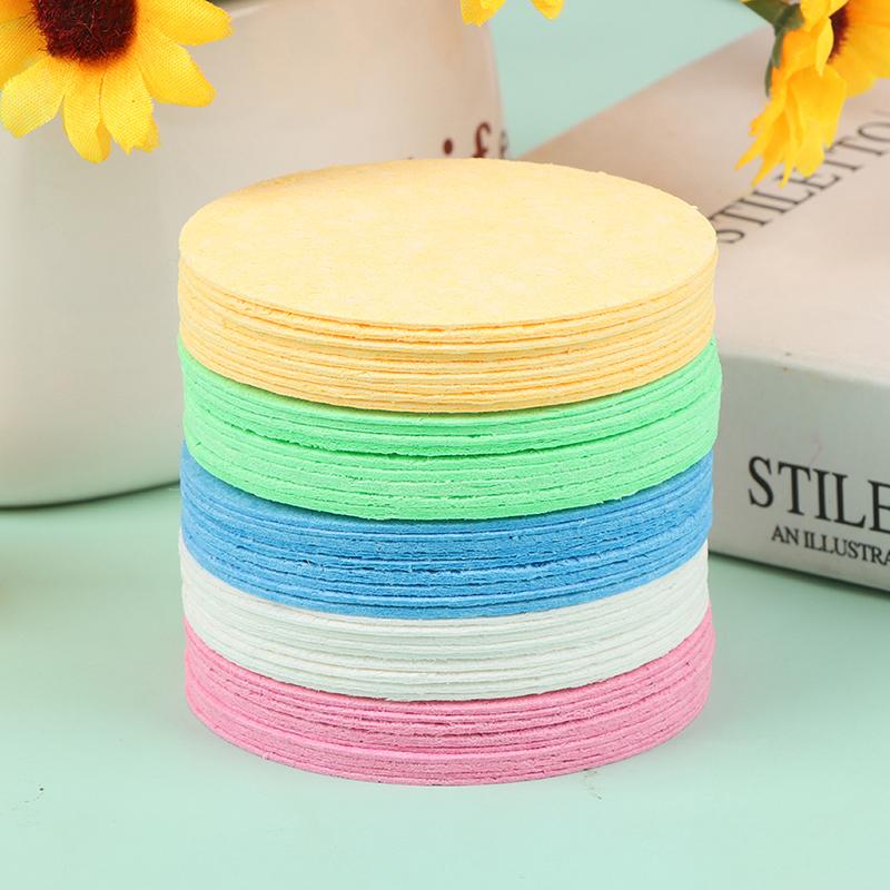 10Pcs Soft Facial Cleaning Sponge Pad Facial Washing Cleaning Compressed Cleanser Sponge Puff Spa Exfoliating Face Care