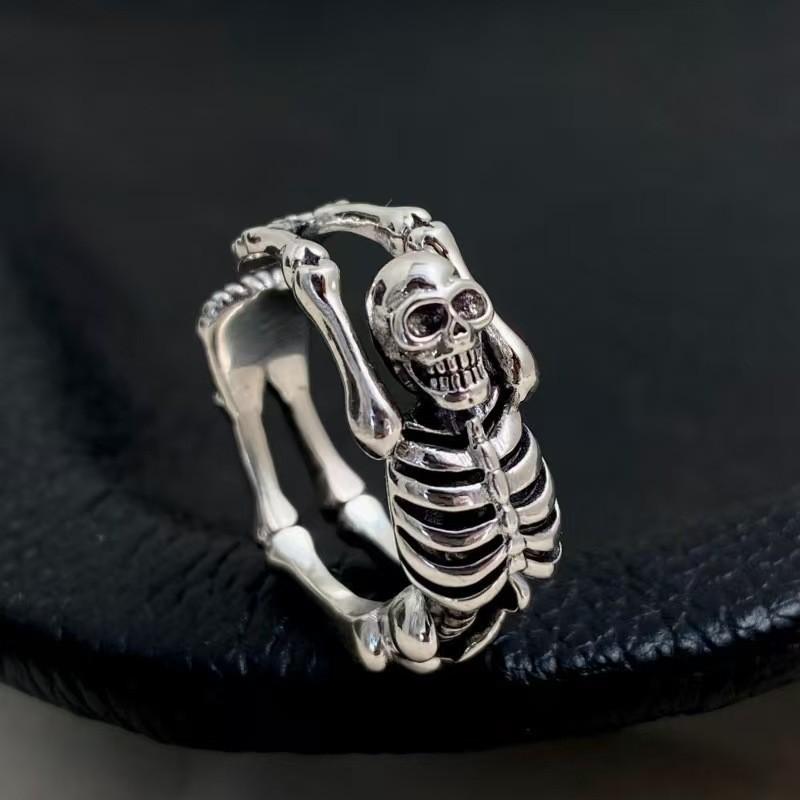 

Punk Style Skull Ring one size(US size 6-13)