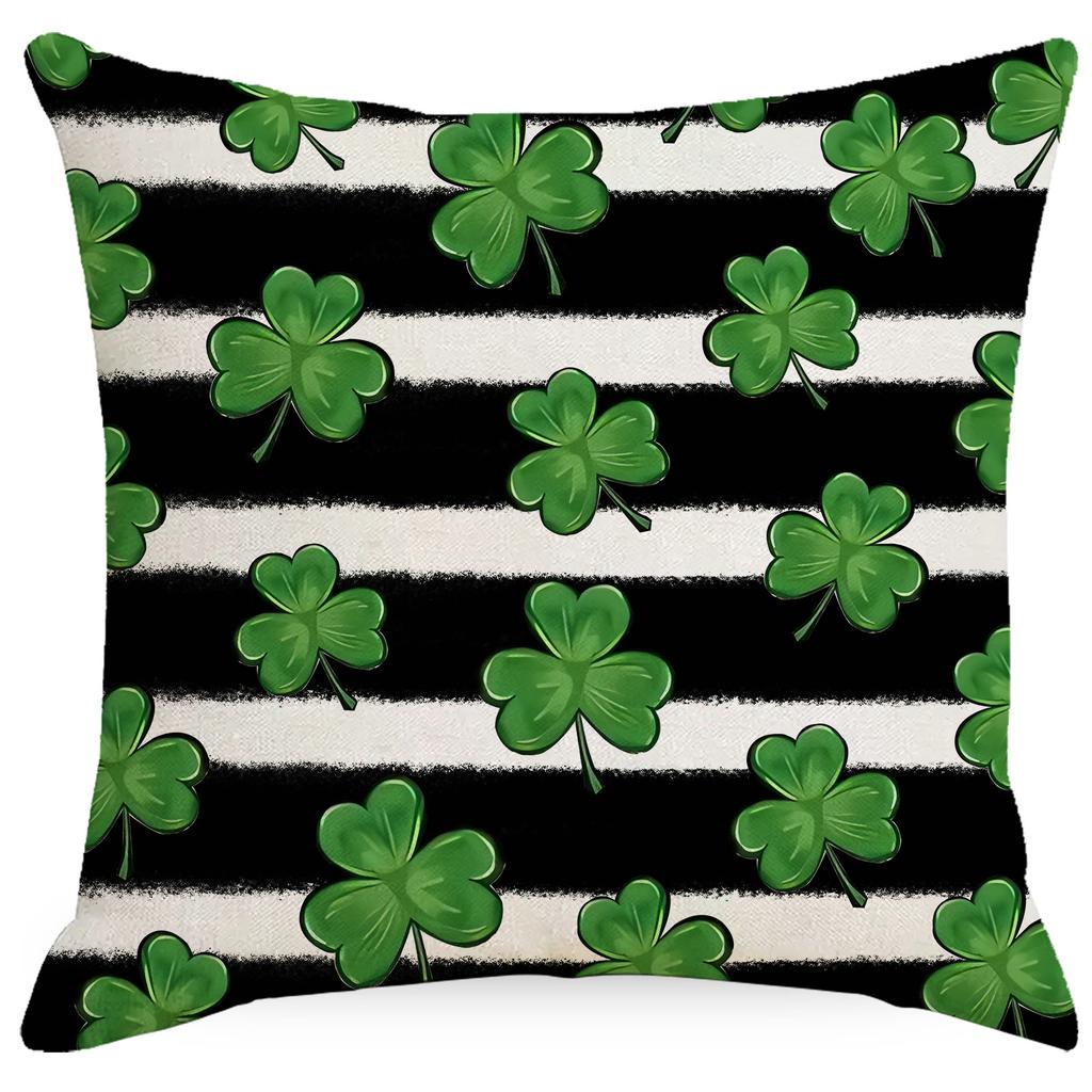 3rd Leaf Printed Pillowcase St. Patrick's Day Decorative Pillowcase Home Sofa Cushion
