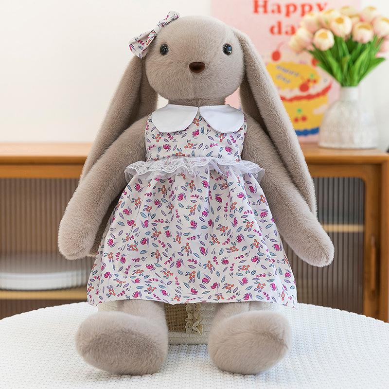 Pastoral rabbit plush toy cute long-eared rabbit doll sleeps with rag doll