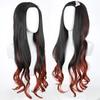Anime Ghost Destroyer Blade Kitchen Door Mi Bean COS Wig High Temperature Silk Fireworks Roll Gradient Color Halloween Christmas