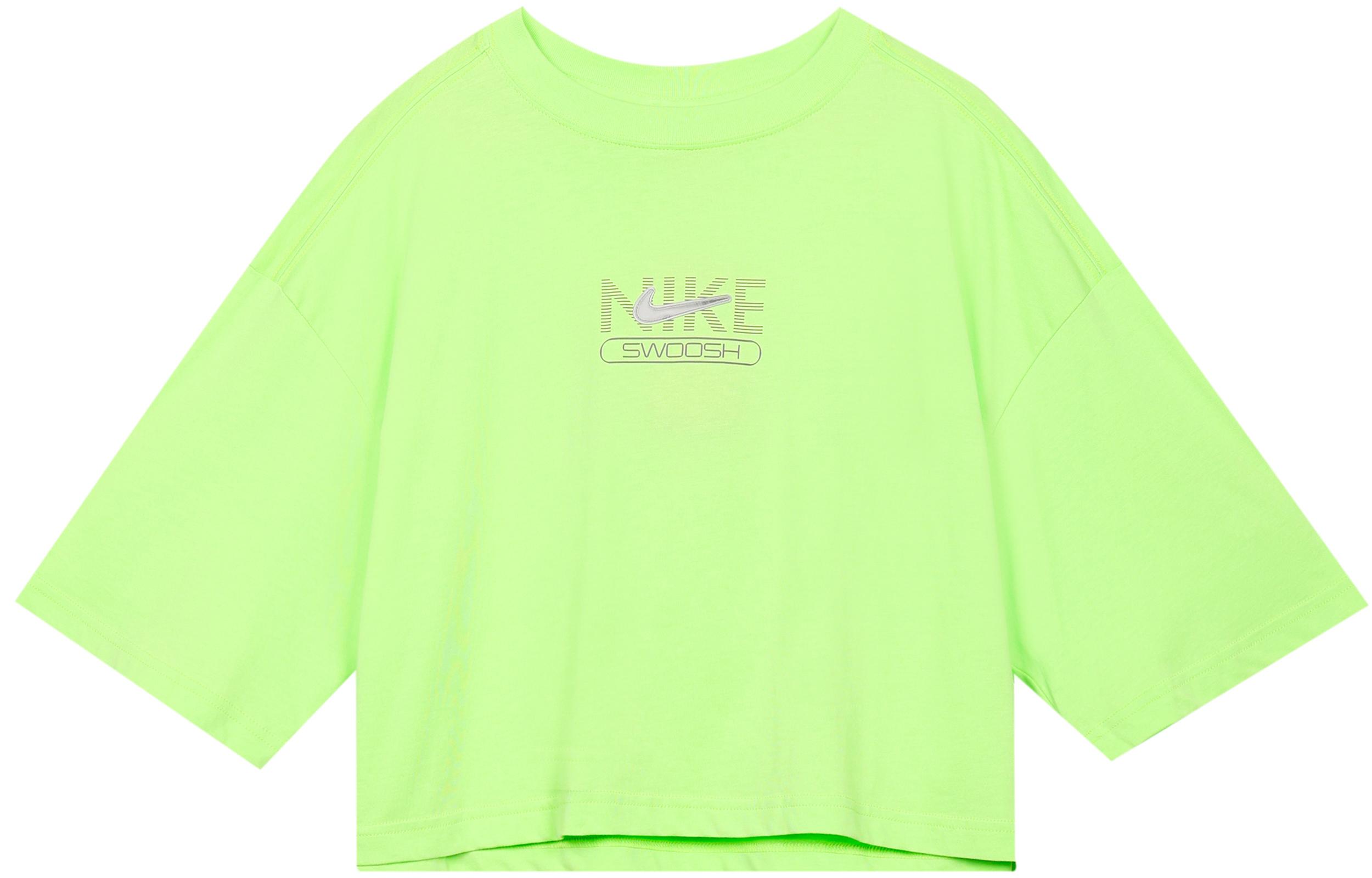 Nike Crop Tops Women s Green Crew Neck Moderate DR5625-360 XL