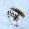 Titanium Steel Openable Katana Men's Dragon Sword Ring