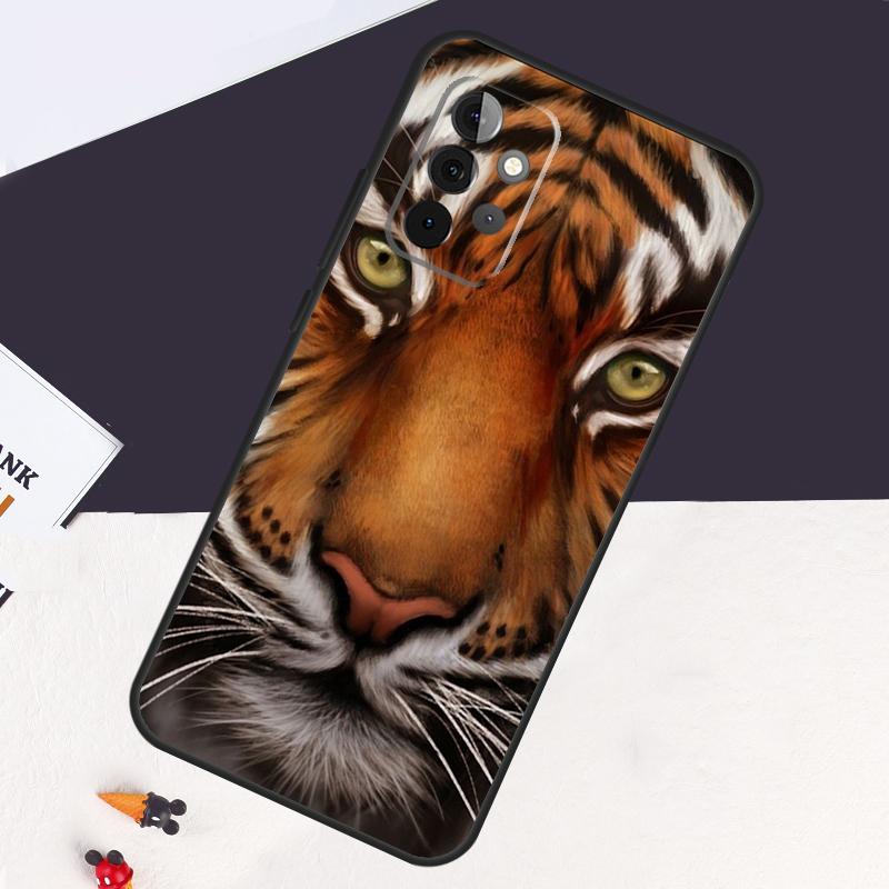 Lion Tiger Face Case For Samsung Galaxy A05 A06 A26 A16 A56 A36 A22 A32 A52 A54 A34 A14 A55 A15 A53 A33 A35