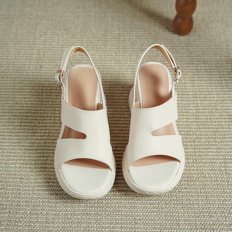 

8.5CM ultra-high heel fashion outer sandals, new open-toed thick-soled wedge heel one-pedal women s shoes in summer 2025 39