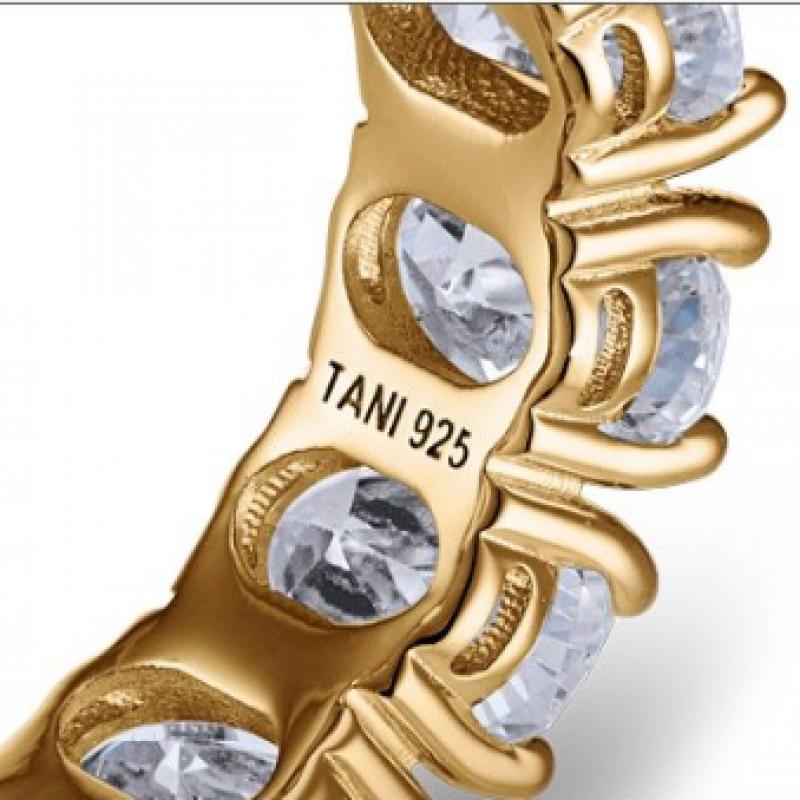 Tani by Minetani Oval Cut Eternity Ring Silver   Ms4r004q