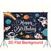 Party Backdrop Astronaut Space Flat Celebrations Bars Cafes Restaurants Clubs Event Backdrop Decoration Birthday Party Decor