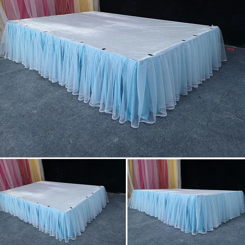 30x300cm Tutu Table Skirt Wedding Backdrop Curtains for Table Clothes Table Cover Wedding Stage Skirting for Event Party