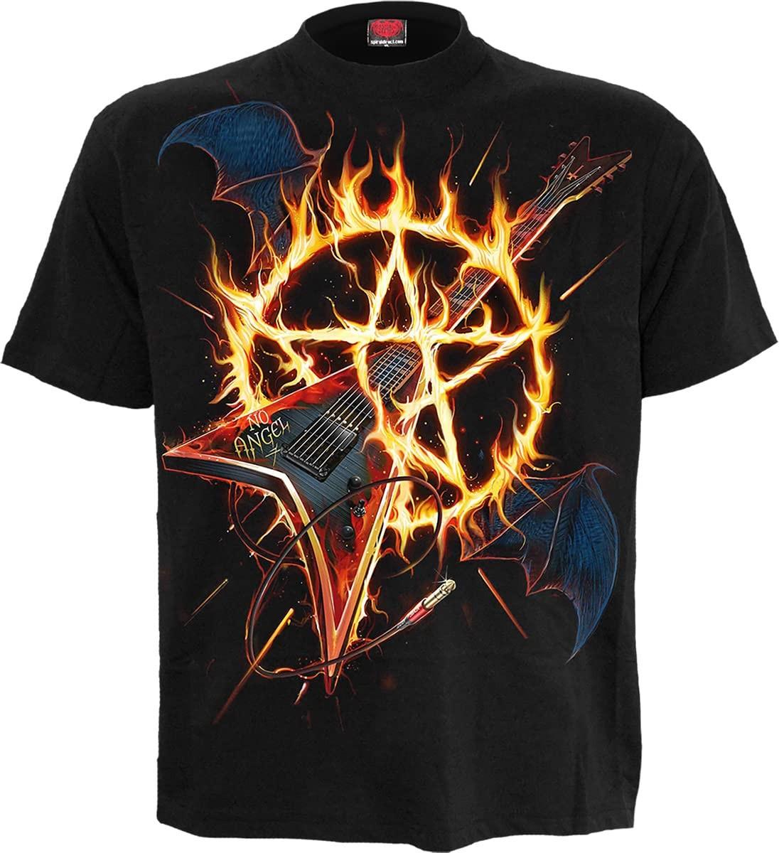 Spiral - Hot Metal - Front Print T-Shirt Black XXL Black L