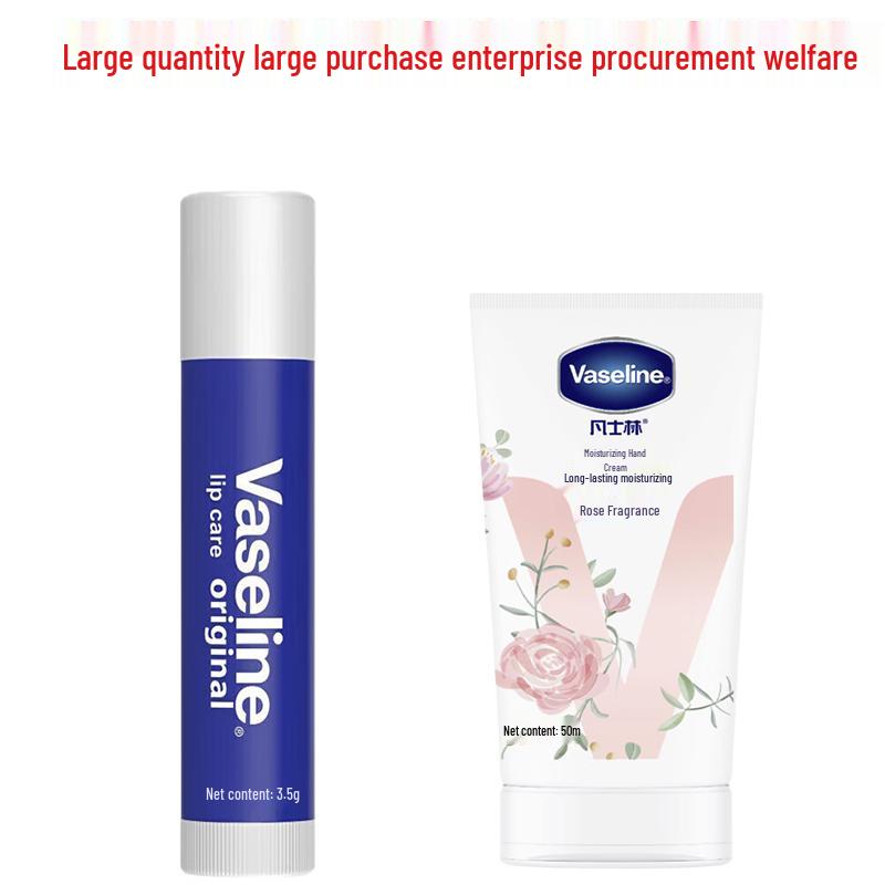 Vaseline Rose Hand Cream & Original Lip Balm Set