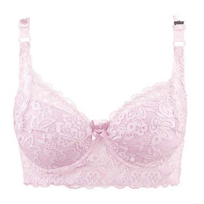 Plus Size Wireless Push-Up Lace Bra - Comfortable Support for Women