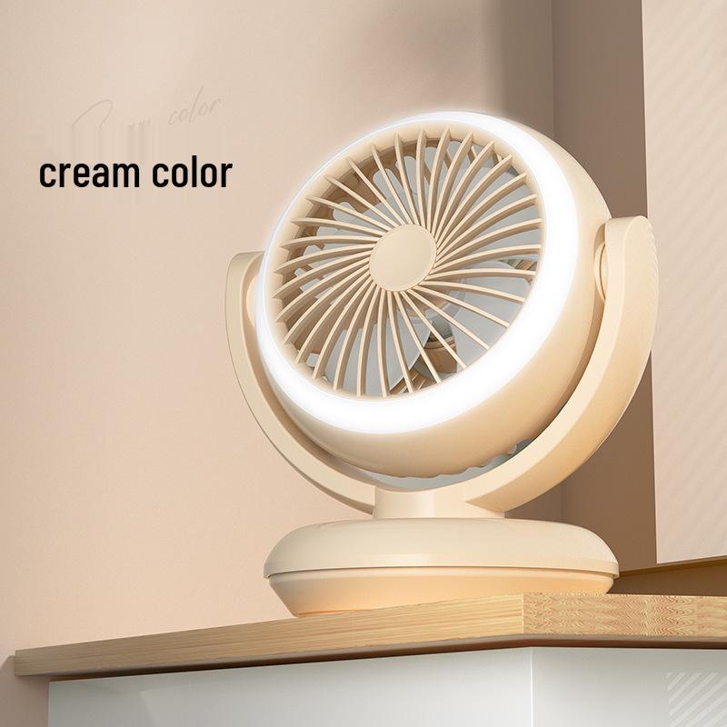 High-Power Rechargeable Air Circulator Fan with Fill Light 3600mAh Oscillating Fan