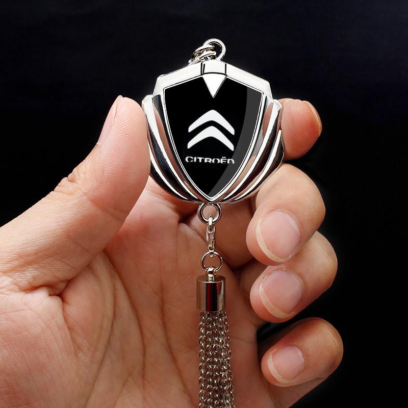Metalowy Brelok 3D Citroen C4 C3 C5 C1 C2 C8 Berlingo Picasso C-Elysee Saxo do Samochodu Breloki do Lusterka Wstecznego Wisząca Ozdoba