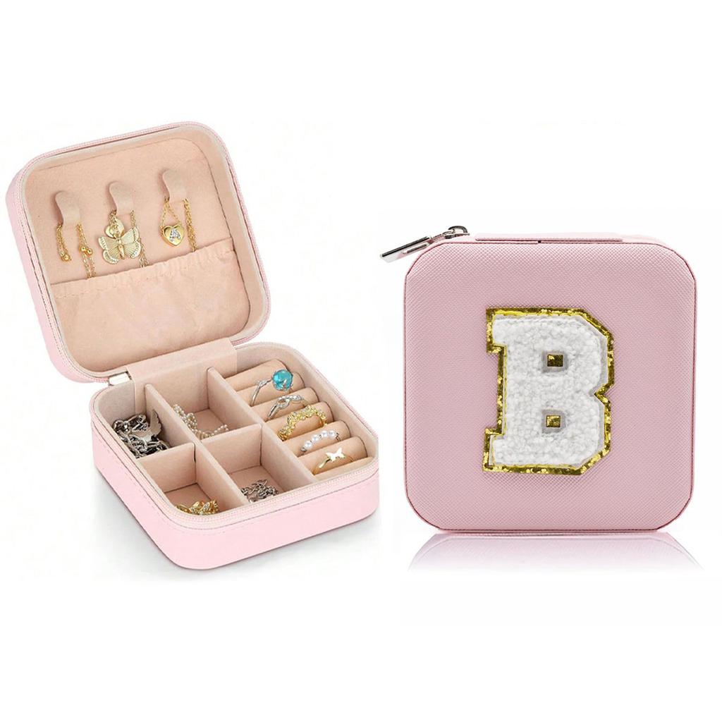 New creative letter jewelry box portable travel ring necklace earrings stud earrings earrings earrings earrings storage box-liu