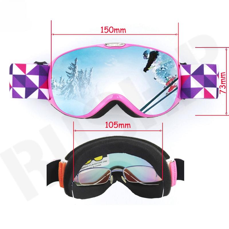Kids Ski Glasses Small Size Children's UV400 Anti-fog Goggles Ski Spherical Lens Girls Boys Snowboard Goggles Glasses
