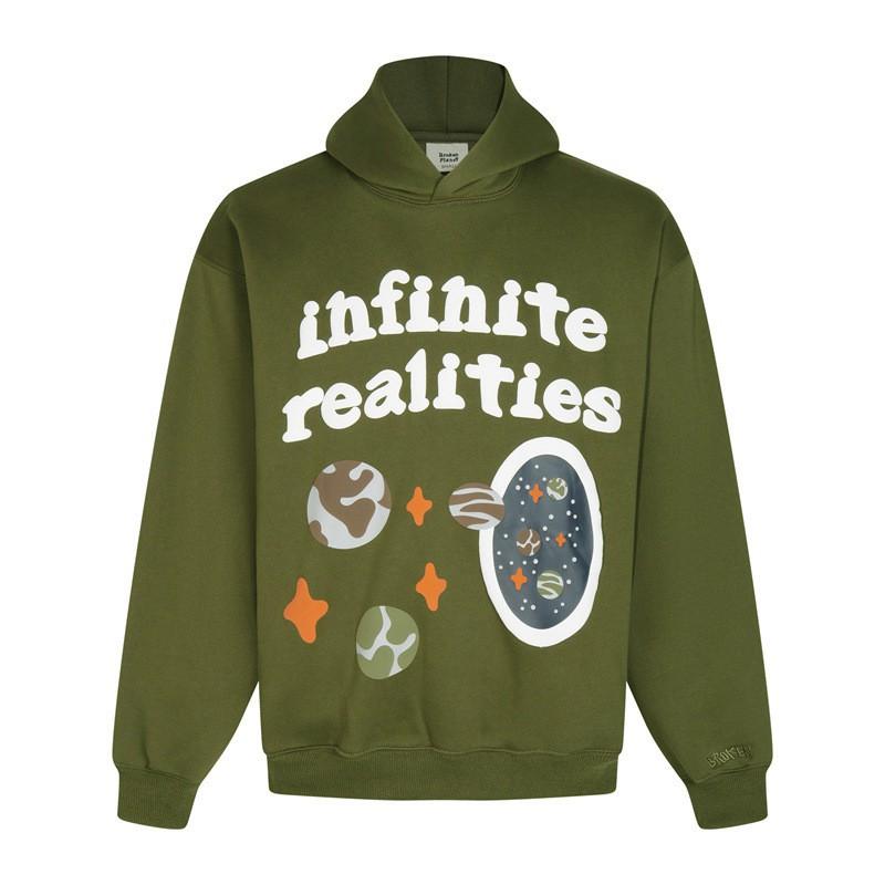 Broken Planet Hoodie Mens Oversized Streetwear Cotton Sweatshirt With Graphic Print 2025