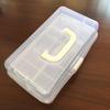 Extra Large Transparent Plastic Toolbox with Three Layers - Artist & Electrician Portable Folding Storage Box
