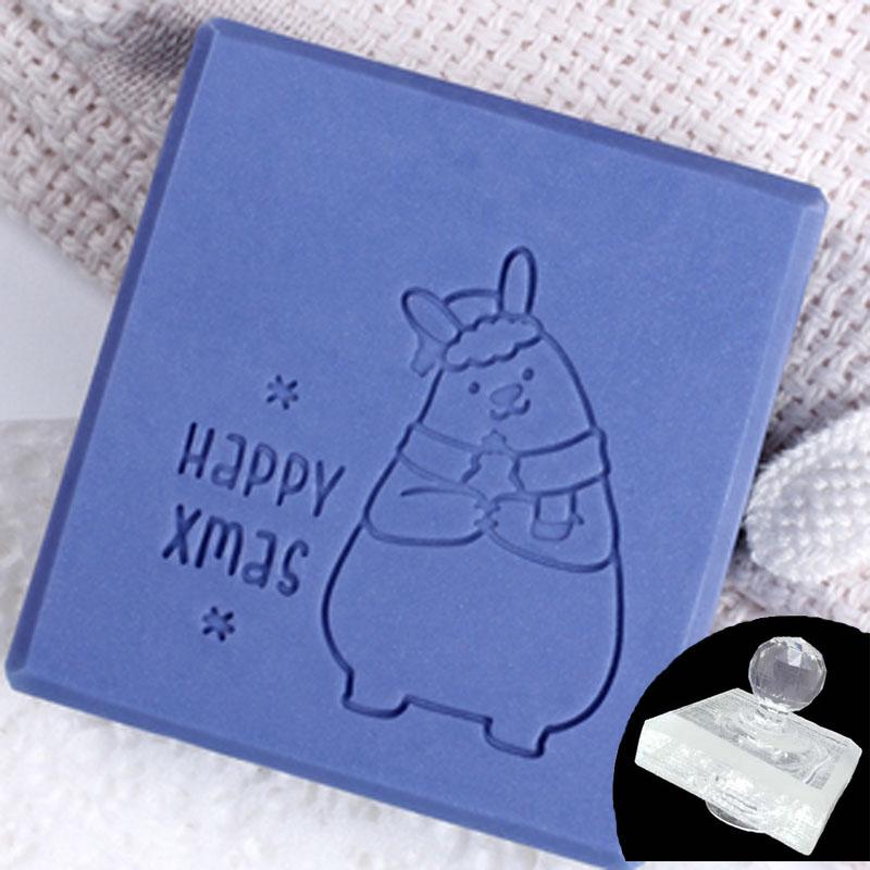 Merry Christmas Handmade Clear Stamps, Seal Soap Making Mold, Natural Crafts Scrapbooking, Chapter Stationery