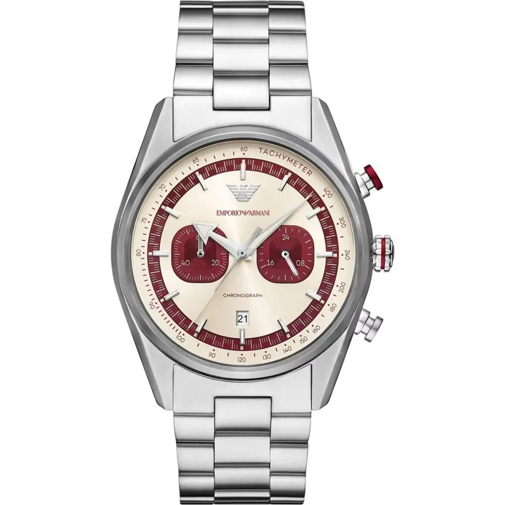 

Emporio Armani Racer Silver Stainless Steel Men s Quartz AR11645 Watch серебряный