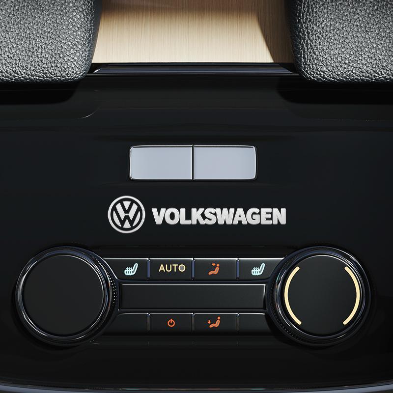 2026 Heiß Für VW VOLKSWAGEN Auto Innenaufkleber 3D Metall Logo Aufkleber Auto Audio und Knopf Aufkleber Für Volkswagen VW Scirocco GOLF