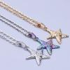 Star Necklace Y2K for Teen Girls Women Starfish Pendant Summer Jewelry Starfish Ocean Sea-Life Necklace Clavicle Chain