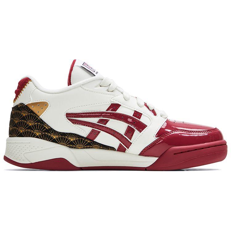Asics Gel-Fuse Artisan Series New Year Limited Edition Retro Versatile Thick Sole Leather Low-Top Retro Basketball Shoes Unisex Sneaker 1203A590-600