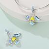 925 Silver Ocean Princess Magic Mirror Princess Rose Princess Charms Pendants Fit DIY Bracelets Party Jewelry