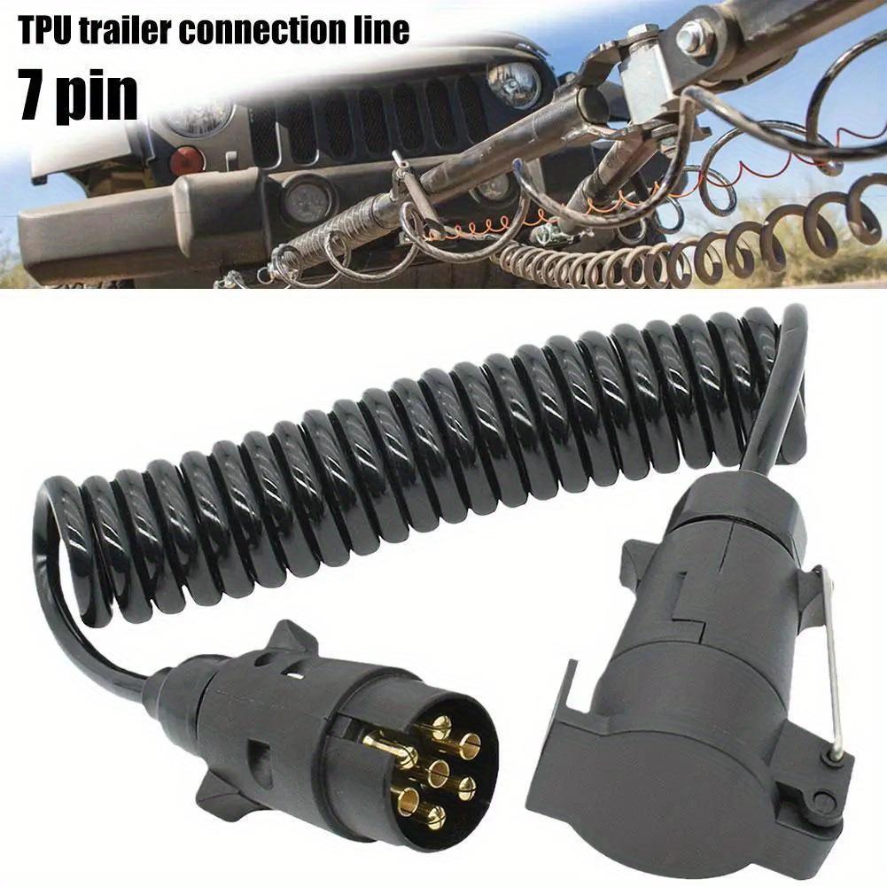 2m /3m 7Pin Trailer Extension Cable Lead Light Board Extension Cable Male To Female Trailer Socket Cord Wire Caravan Accessory Gold