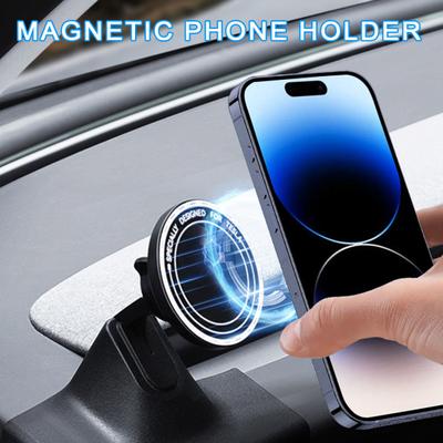 Car Magnetic Phone Holder for Tesla Model 3 2024 360 Degrees Rotary Adjustable Auto Dashboard Cell Phone Mount Stand Car Interior Accessories