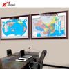 Jingwei Solid Wood Framed Decorative Wall Map