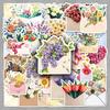 50pcs Creative Cartoon Envelope Bouquet Graffiti Stickers for Phone Cases, Desktops, Helmets