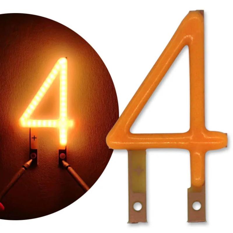 Number 0/1/2/3/4/5/6/7/8/9 Led Filament Dc 3V Cob Edison Yellow White Diy Candle Led Diodes Party Decoration Light Accessories