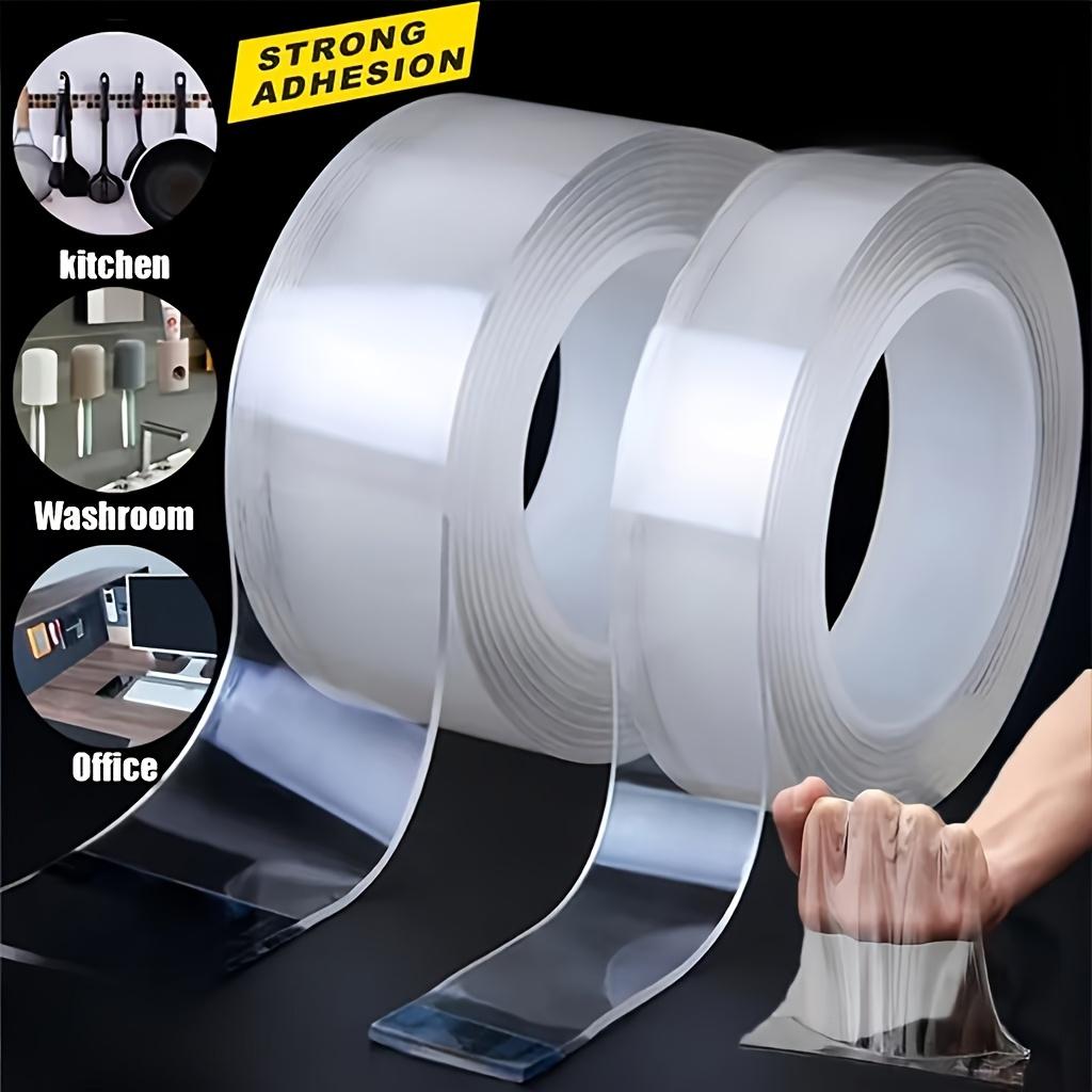 1pc Super Strong Double-Sided Tape - Transparent Residue-Free Adhesive for Plastic, Wood, Glass & Metal - Made of PE Material