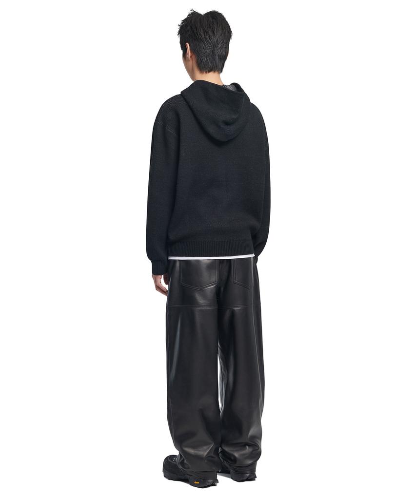 Nomanual Nm Skull Hand Cowichan Hooded Zip-Up - Black