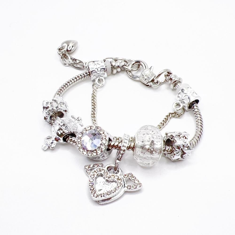 Pink Butterfly Clover Pendant Bracelet Women Fashion Jewelry Trendy Accessories Gift