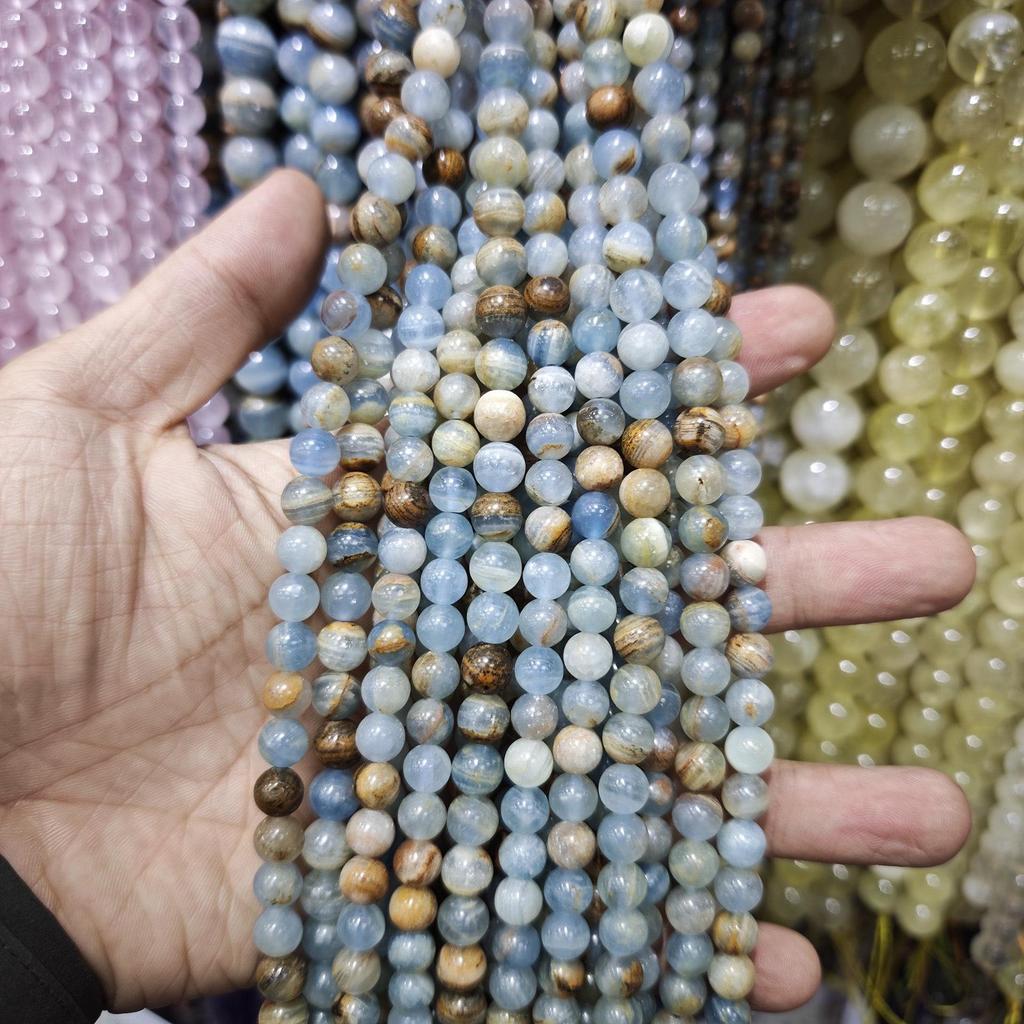 Blue Series Aquamarine & Blue Lace Agate Natural Stone Beads for DIY Jewelry