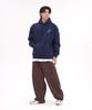 Graffiti Wide Shoulder Hoodie [Non-Fleece]_Navy