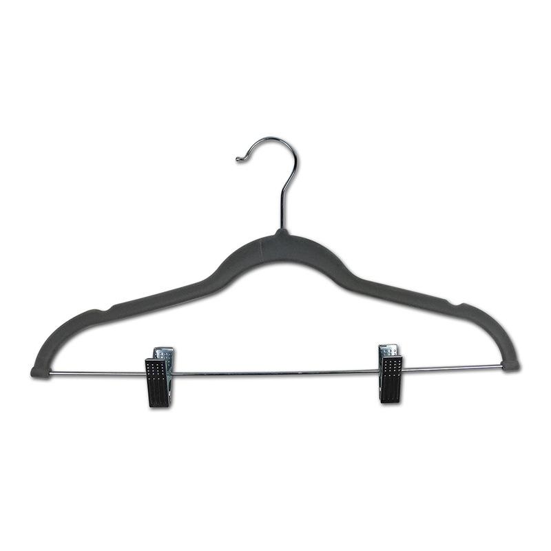 Velvet Hangers with Metal Clip for Pants Non Slip Felt Skirt Hangers for Pants Skirts Suits Dresses  Shirts with 360 Degree Hook