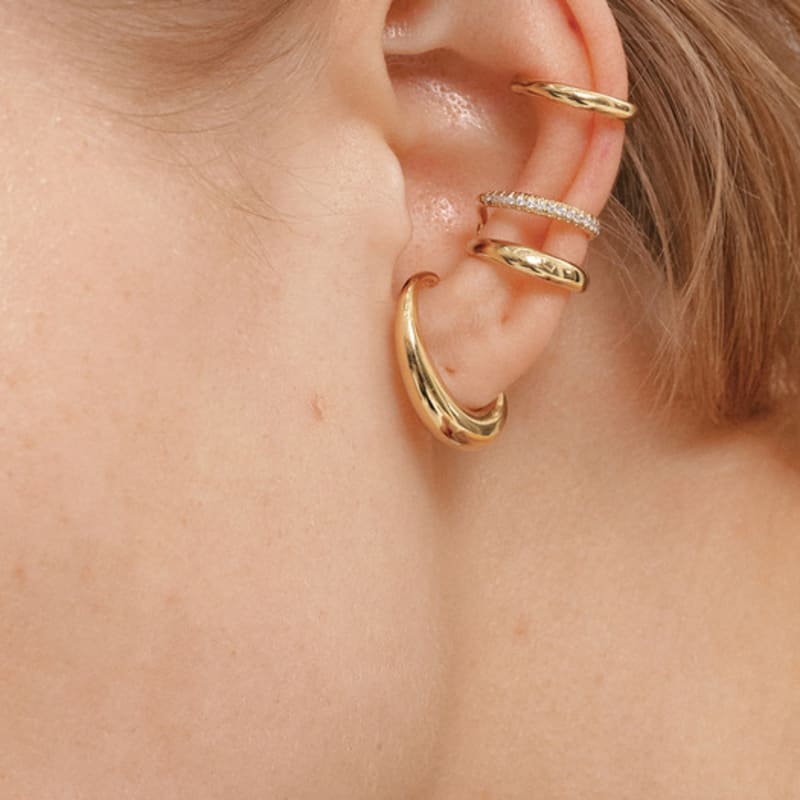 LUNNE Silver 925 Arc Ear Cuff #LSE98