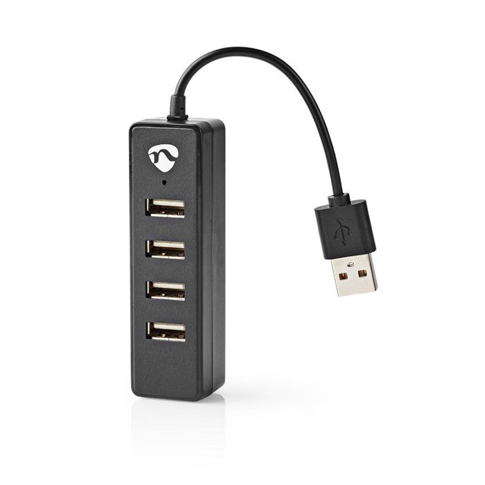 NEDIS Hub USB 2.0 4 ports avec alimentation par USB - noir