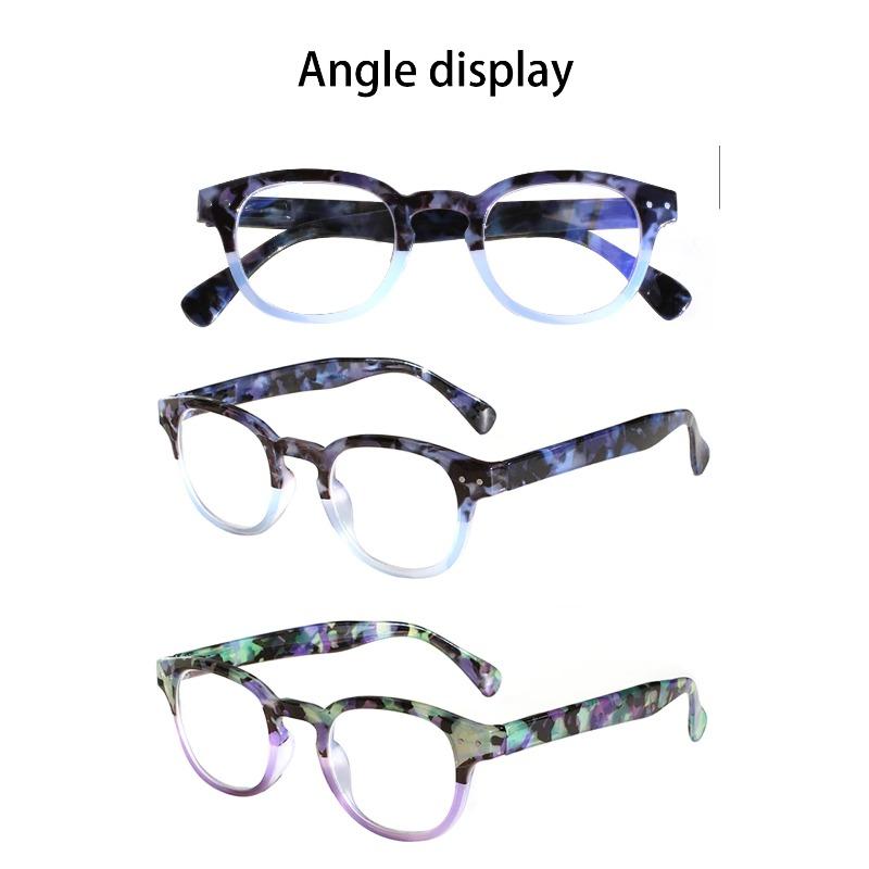 TUREZIN Reading Glasses for Women Round Fashion Comfortable Prescription Glasses High Quality HD Refractive Glasses