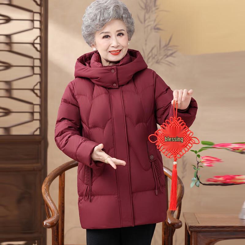 Ronghua Women's Plus Size Mid-Length Thickened Down Jacket