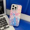 Electroplated laser flower suitable for iphone16E mobile phone case matte IMD Apple 15promax anti-drop 14