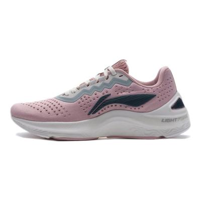 Li Ning Arashi One Piece Weaving Slip Resistant Abrasion Resistant Low Top Running Shoes Women's Mist Rose Pink ARHQ068-2