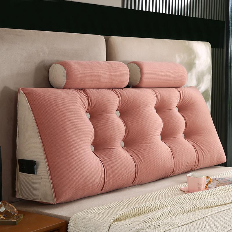 Подушка для головы кровати, мягкая, поясничная, спинка, утолщенная, противоударная, подушка для дивана, съемная и моющаяся 80*50*20cm+pillow