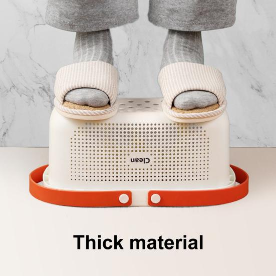 Laundry Basket Hollow Design Portable Handle PP Shampoo Dirty Clothes Organizer for Bathroom